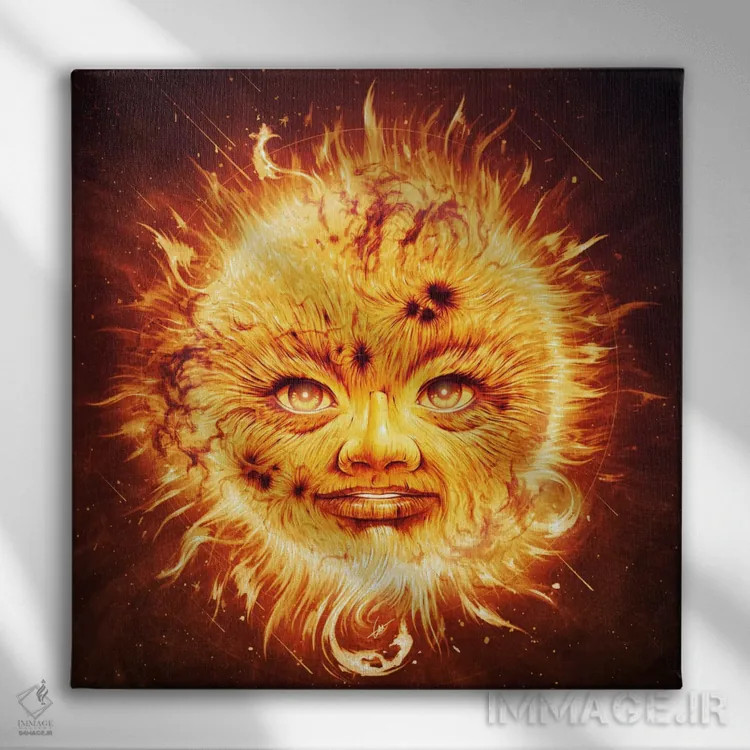 تابلو خورشید اثر دکتر لوکاس برژاک - نمای روبهرو روی دیوار