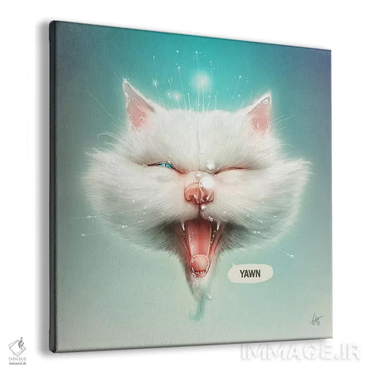 تابلو گربه آبی اثر دکتر لوکاس برژاک - نمای پرسپکتیو محصول