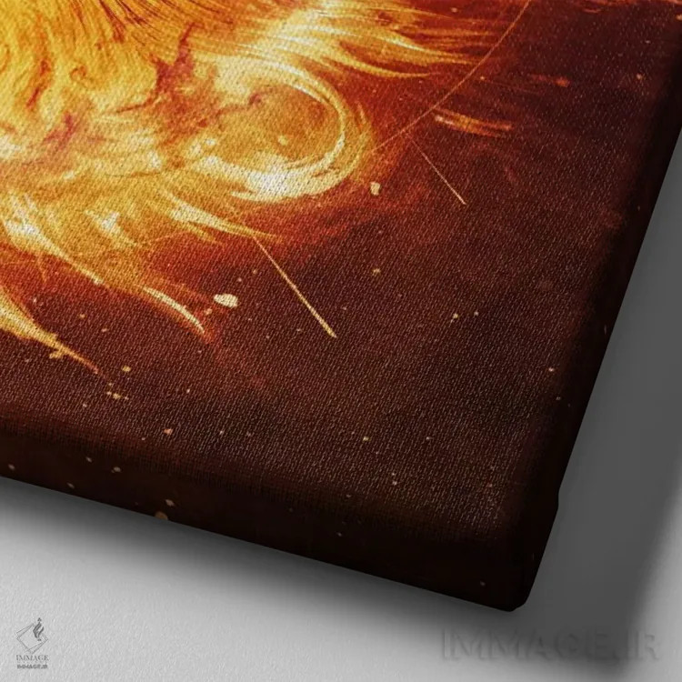 تابلو خورشید اثر دکتر لوکاس برژاک - نمای نزدیک بافت بوم