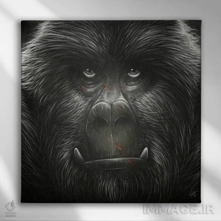 تابلو کونگ! اثر دکتر لوکاس برژاک - نمای روبهرو روی دیوار