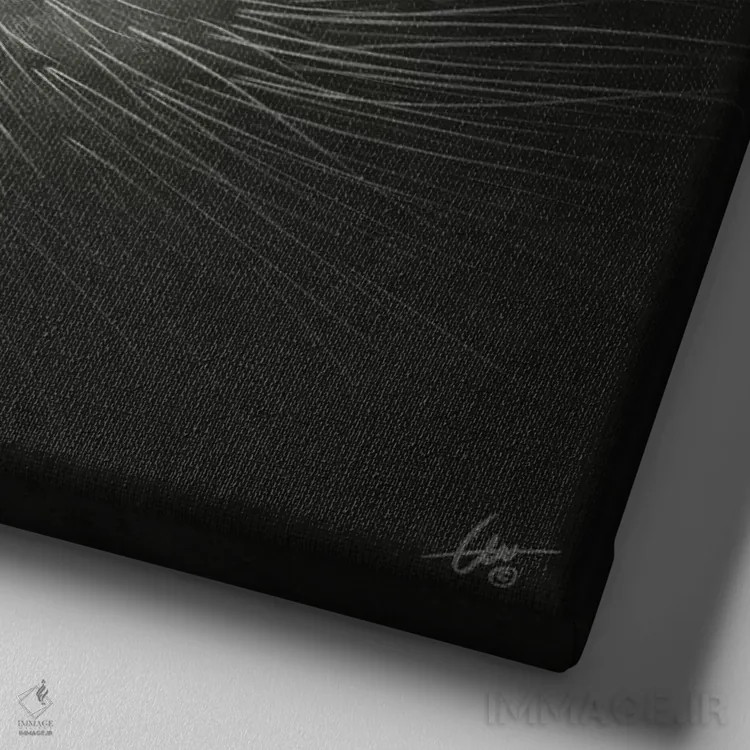 تابلو ببر اثر دکتر لوکاس برژاک - نمای نزدیک بافت بوم