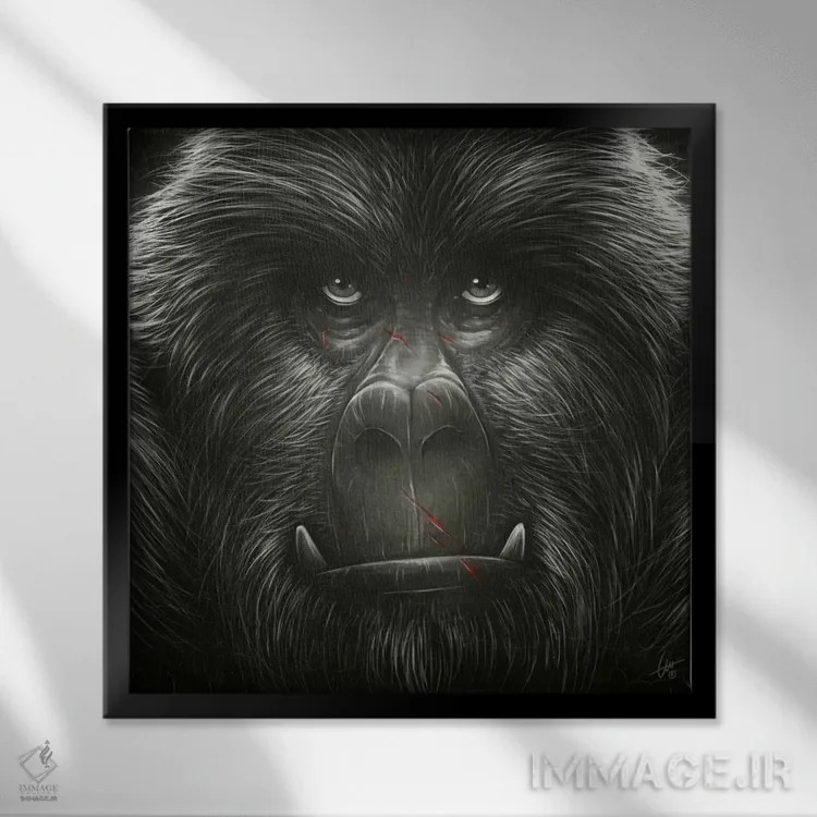 تابلو کونگ! اثر دکتر لوکاس برژاک - نمای قابدار مشکی