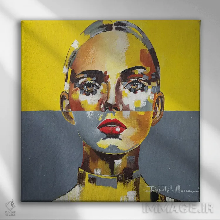 تابلو پرتره ۱۸ اثر دوناتلا مارائونی - نمای روبهرو روی دیوار