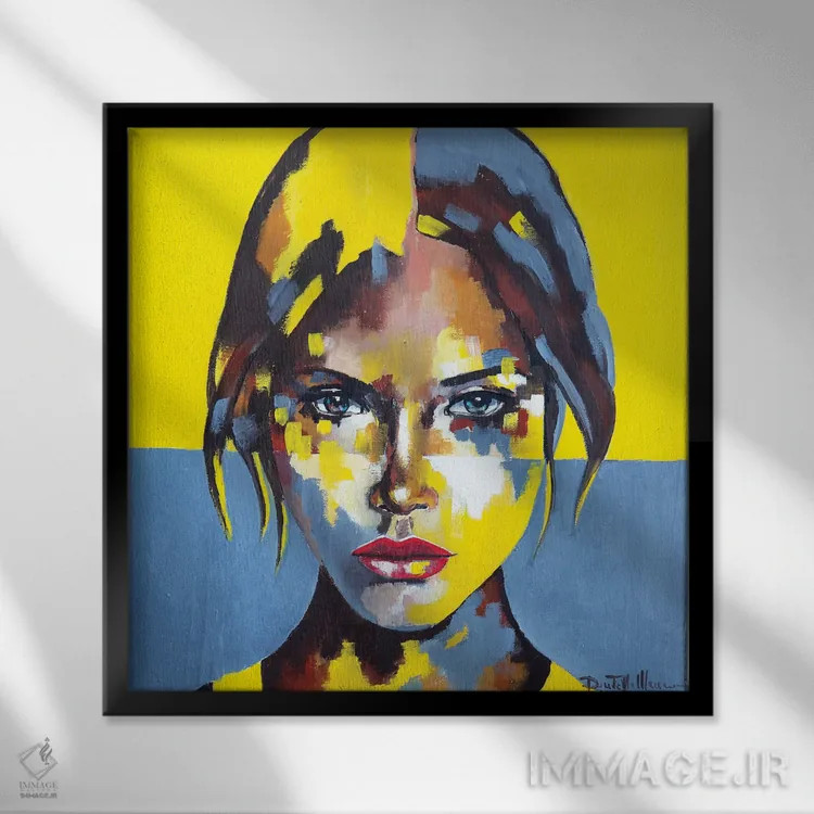 تابلو پرتره ۱۳ اثر دوناتلا مارائونی - نمای قابدار مشکی