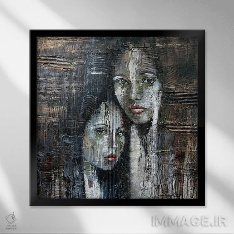 تابلو همدستی اثر دوناتلا مارائونی - نمای قابدار مشکی