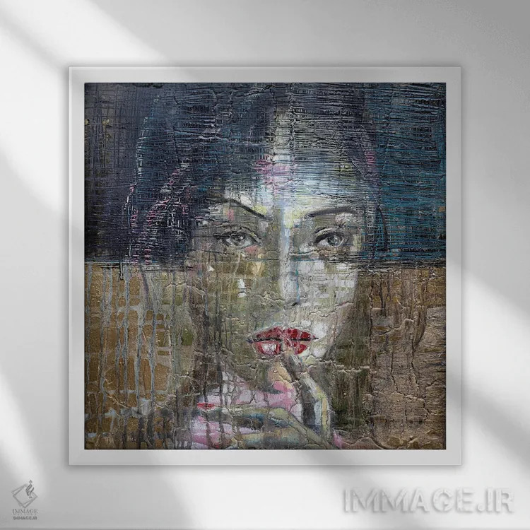 تابلو عزیزم باید به من بگی اثر دوناتلا مارائونی - نمای قابدار سفید