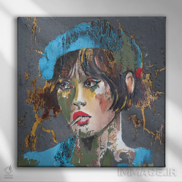 تابلو آخرین سیگار لطفاً اثر دوناتلا مارائونی - نمای روبهرو روی دیوار