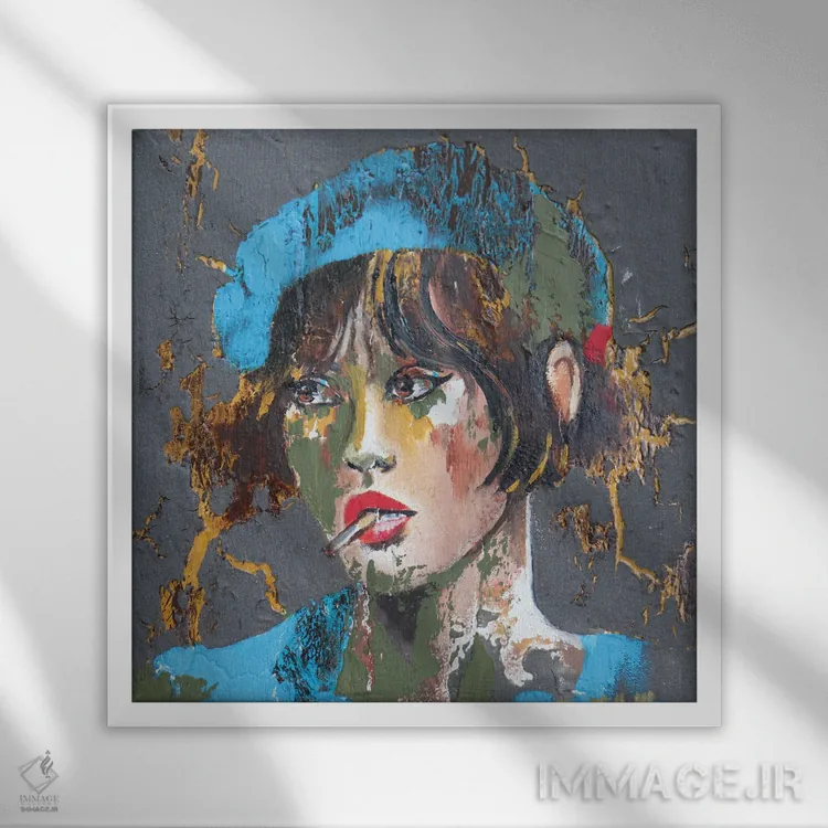 تابلو آخرین سیگار لطفاً اثر دوناتلا مارائونی - نمای قابدار سفید