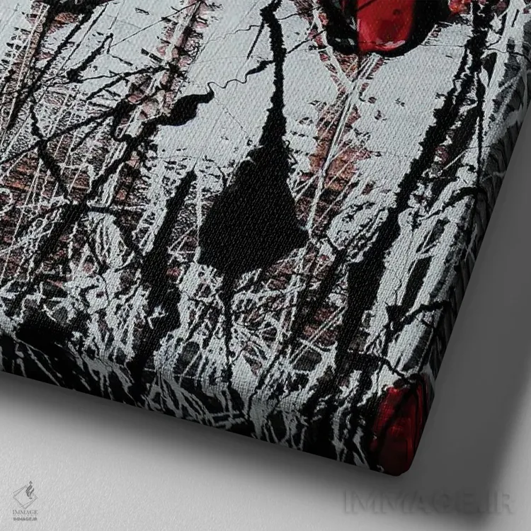 تابلو در قلب من اثر دوناتلا مارائونی - نمای نزدیک بافت بوم