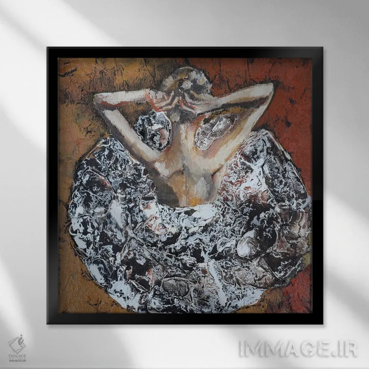 تابلو نمایش باید ادامه یابد اثر دوناتلا مارائونی - نمای قابدار مشکی