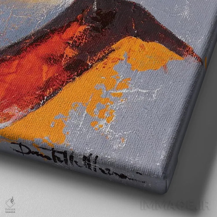 تابلو بیا عزیزم، شعلهورم کن اثر دوناتلا مارائونی - نمای نزدیک بافت بوم