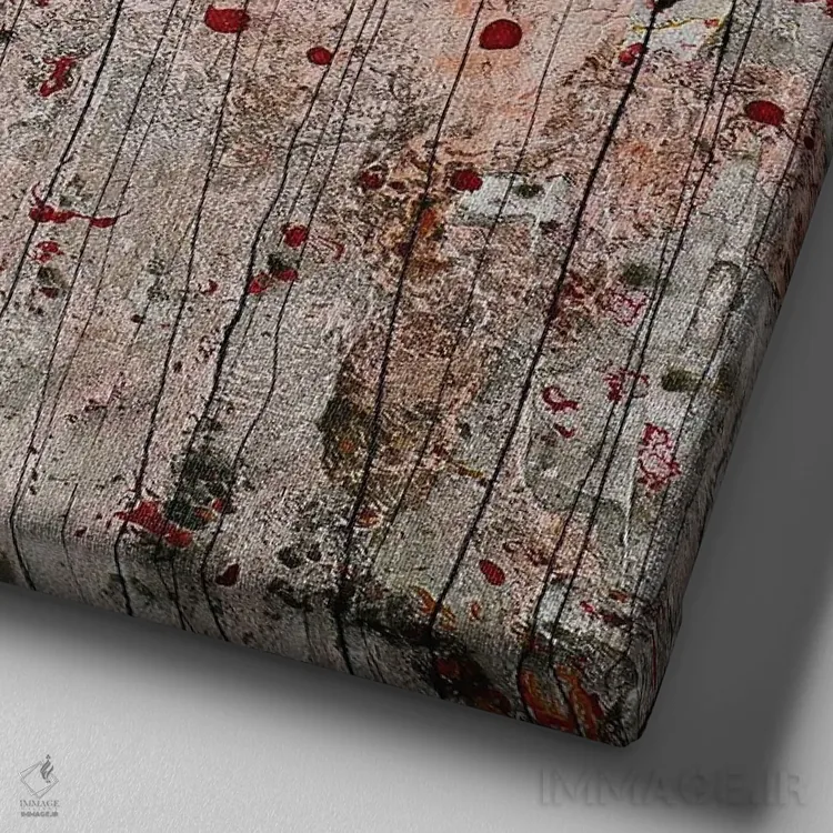 تابلو کشمیری رمانتیک اثر دوناتلا مارائونی - نمای نزدیک بافت بوم