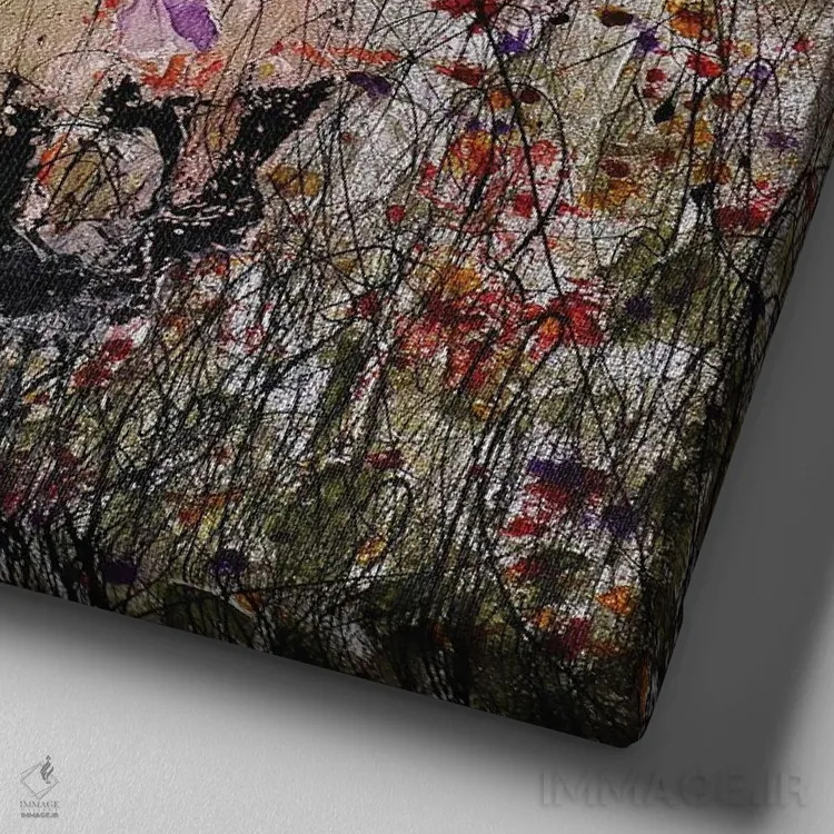 تابلو این همان احساسی است که دارم اثر دوناتلا مارائونی - نمای نزدیک بافت بوم