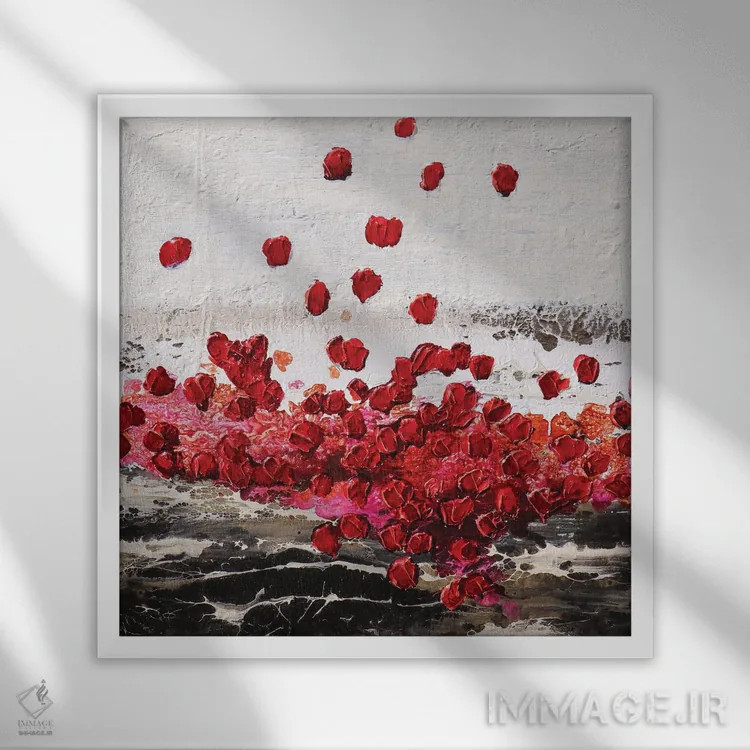 تابلو عاشق تو هستم اثر دوناتلا مارائونی - نمای قابدار سفید