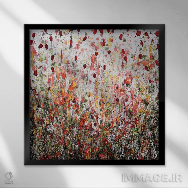 تابلو بزهای کوچک را کنار بزن... و شقایقها را بیاب اثر دوناتلا مارائونی - نمای قابدار مشکی