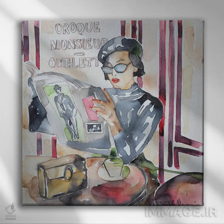 تابلو زمانی برای خودم اثر دوناتلا مارائونی - نمای روبهرو روی دیوار