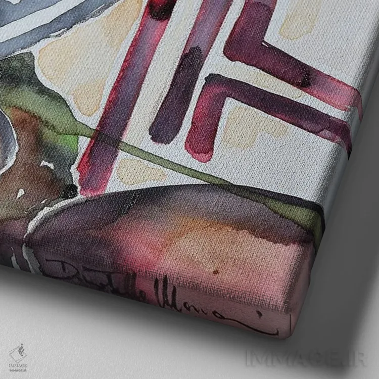 تابلو زمانی برای خودم اثر دوناتلا مارائونی - نمای نزدیک بافت بوم