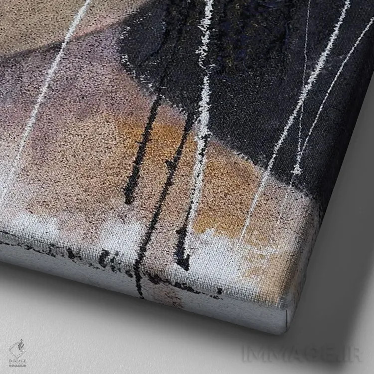 تابلو هنوز... گمشده اثر دوناتلا مارائونی - نمای نزدیک بافت بوم