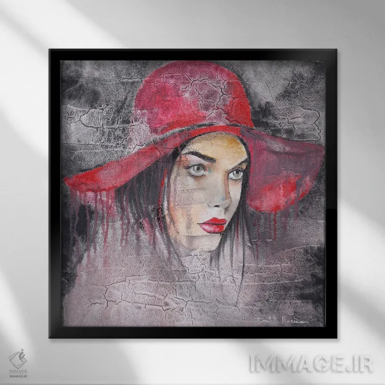 تابلو دلم میخواهد ناپدید شوم اثر دوناتلا مارائونی - نمای قابدار مشکی