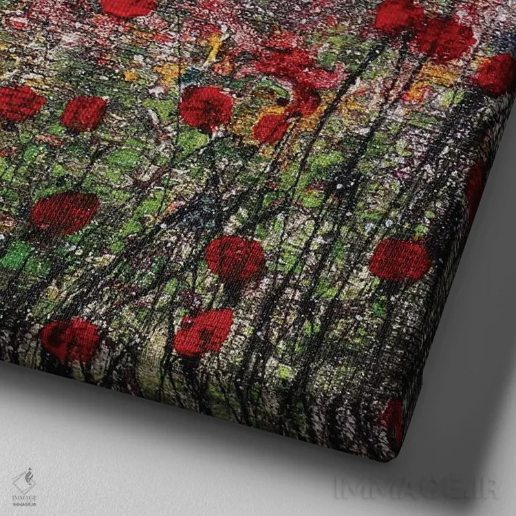 تابلو دیوانگی تابستان اثر دوناتلا مارائونی - نمای نزدیک بافت بوم