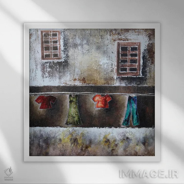 تابلو فراتر از یک دیوار ۲ اثر دوناتلا مارائونی - نمای قابدار سفید