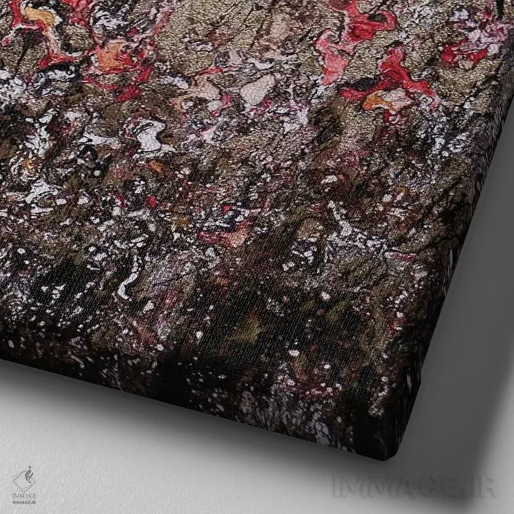 تابلو زندگی طلاست اثر دوناتلا مارائونی - نمای نزدیک بافت بوم