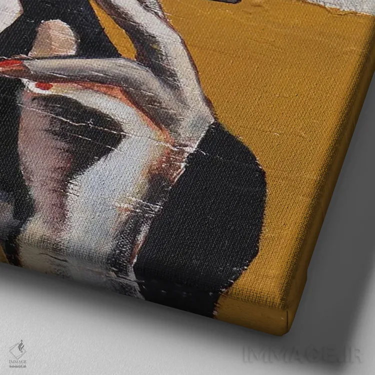 تابلو خوابهای شیرین اثر دوناتلا مارائونی - نمای نزدیک بافت بوم