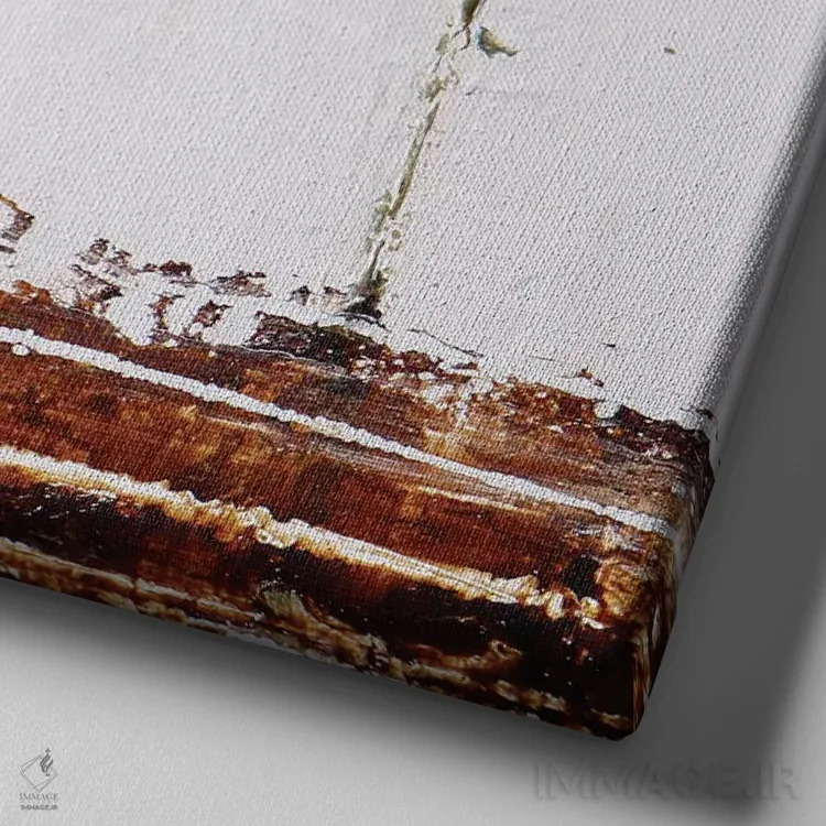 تابلو آنجا تو را ملاقات میکنم اثر دوناتلا مارائونی - نمای نزدیک بافت بوم