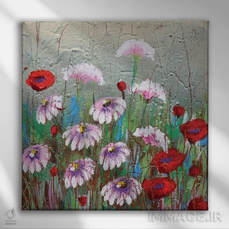 تابلو باغ من ۲ اثر دوناتلا مارائونی - نمای روبهرو روی دیوار