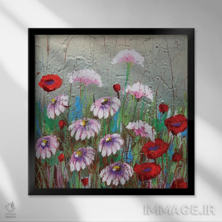 تابلو باغ من ۲ اثر دوناتلا مارائونی - نمای قابدار مشکی