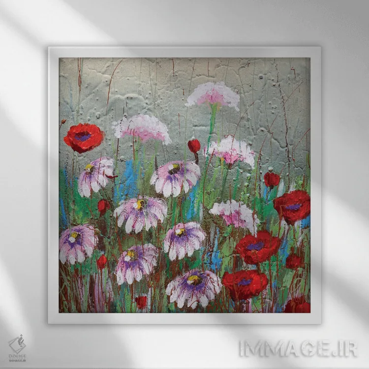 تابلو باغ من ۲ اثر دوناتلا مارائونی - نمای قابدار سفید