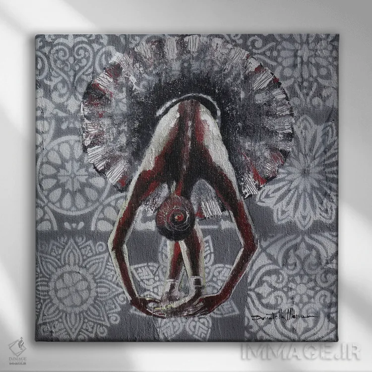 تابلو مایهٔ خوشحالی من است اثر دوناتلا مارائونی - نمای روبهرو روی دیوار