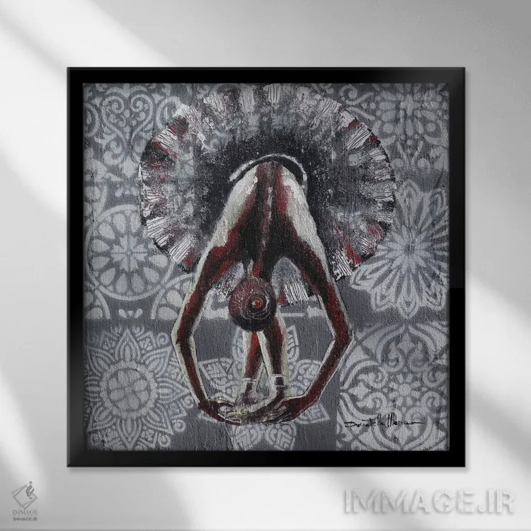 تابلو مایهٔ خوشحالی من است اثر دوناتلا مارائونی - نمای قابدار مشکی