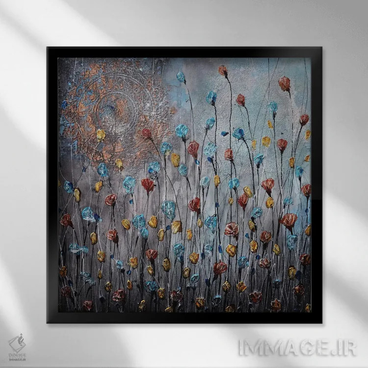 تابلو روز و شب اثر دوناتلا مارائونی - نمای قابدار مشکی