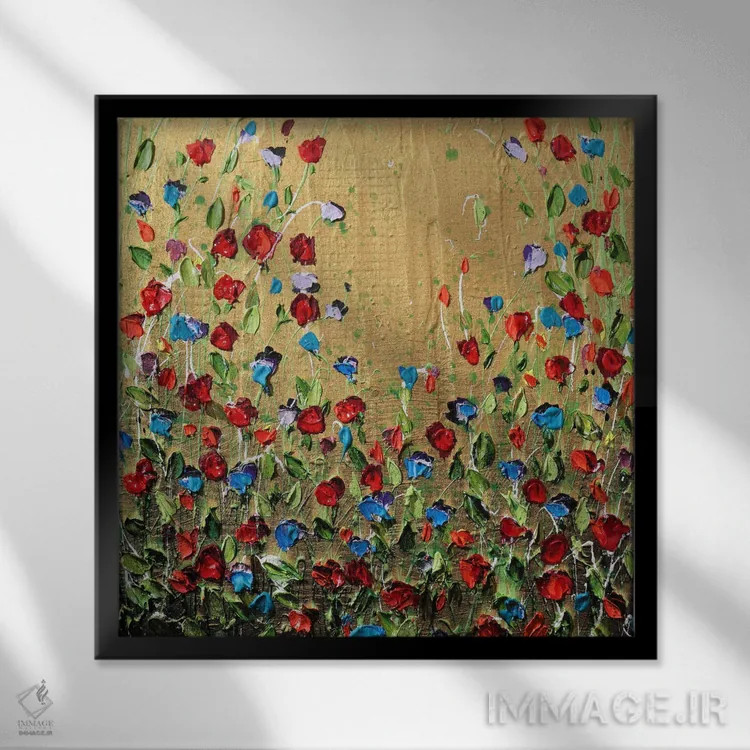 تابلو احساسات طلایی اثر دوناتلا مارائونی - نمای قابدار مشکی