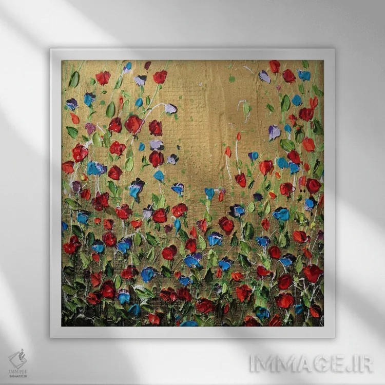 تابلو احساسات طلایی اثر دوناتلا مارائونی - نمای قابدار سفید