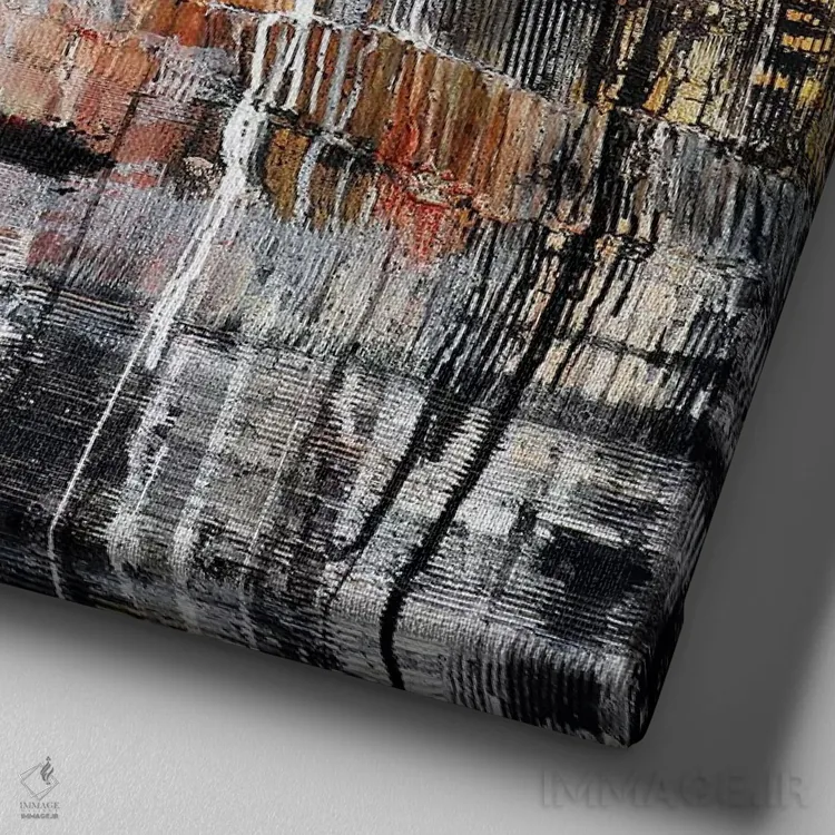 تابلو آزادی اثر دوناتلا مارائونی - نمای نزدیک بافت بوم