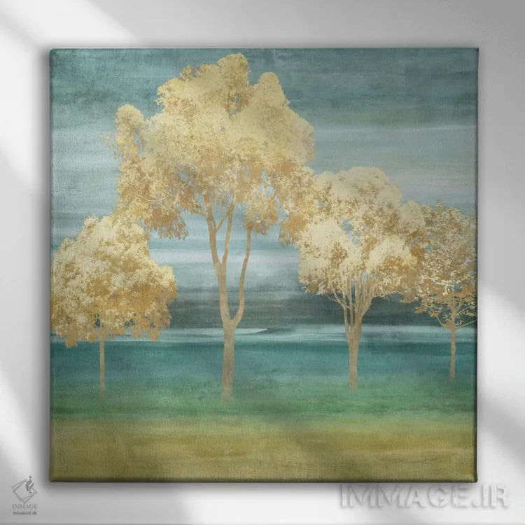 تابلو افقهای آبی II اثر کریس دونوان - نمای روبهرو روی دیوار