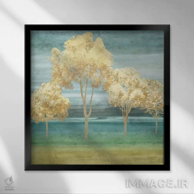 تابلو افقهای آبی II اثر کریس دونوان - نمای قابدار مشکی