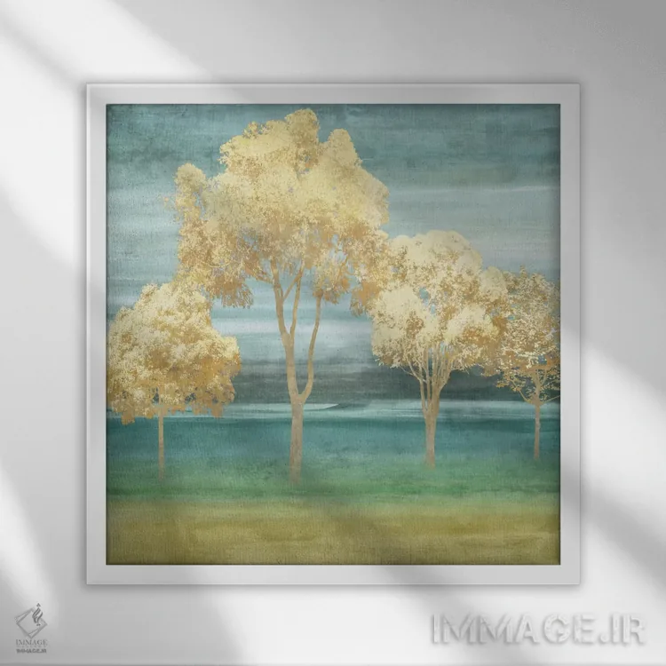 تابلو افقهای آبی II اثر کریس دونوان - نمای قابدار سفید