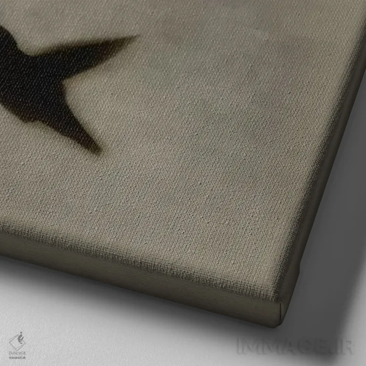 تابلو رقص در پرواز I اثر کریس دونوان - نمای نزدیک بافت بوم