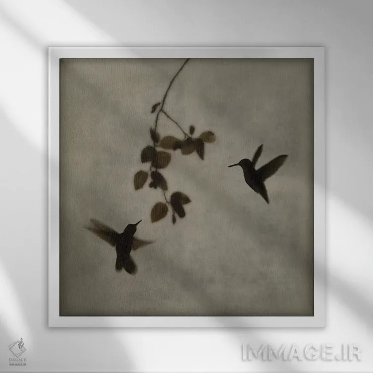تابلو رقص در پرواز II اثر کریس دونوان - نمای قابدار سفید