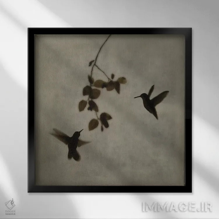 تابلو رقص در پرواز II اثر کریس دونوان - نمای قابدار مشکی