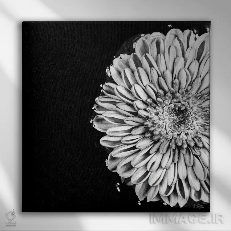 تابلو عشق سیاه و سفید II اثر دانی کوئلن - نمای روبهرو روی دیوار