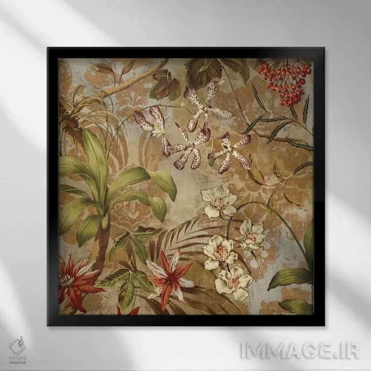 تابلو سبز و انبوه II اثر کریس دونوان - نمای قابدار مشکی