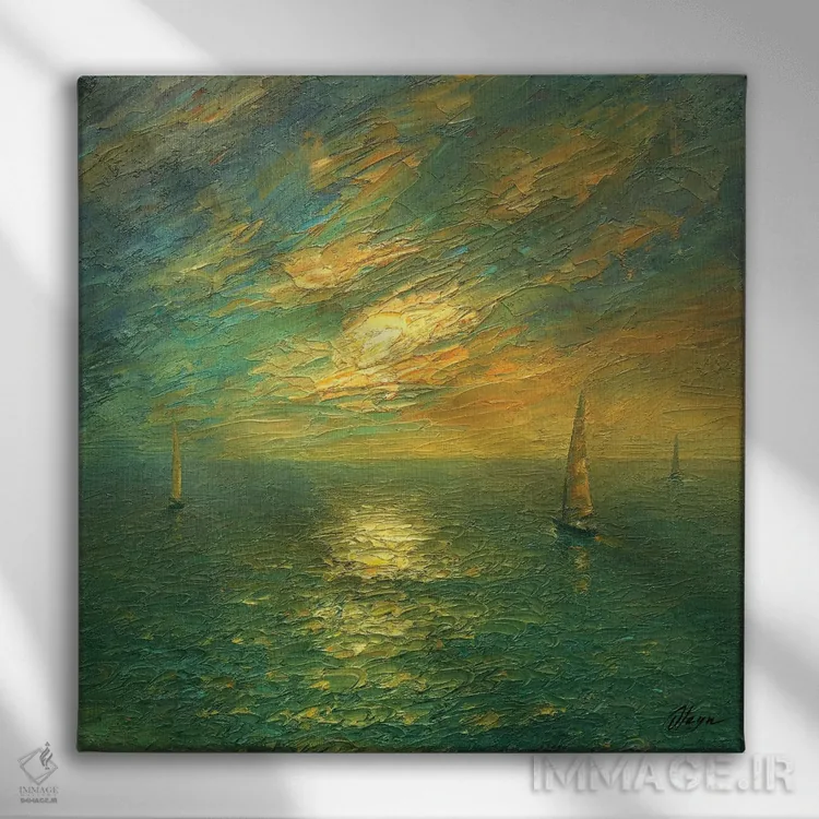 تابلو دریا بیست و چهارم اثر دمیتری اولین - نمای روبهرو روی دیوار
