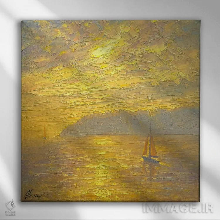 تابلو دریا چهل و دوم اثر دمیتری اولین - نمای روبهرو روی دیوار