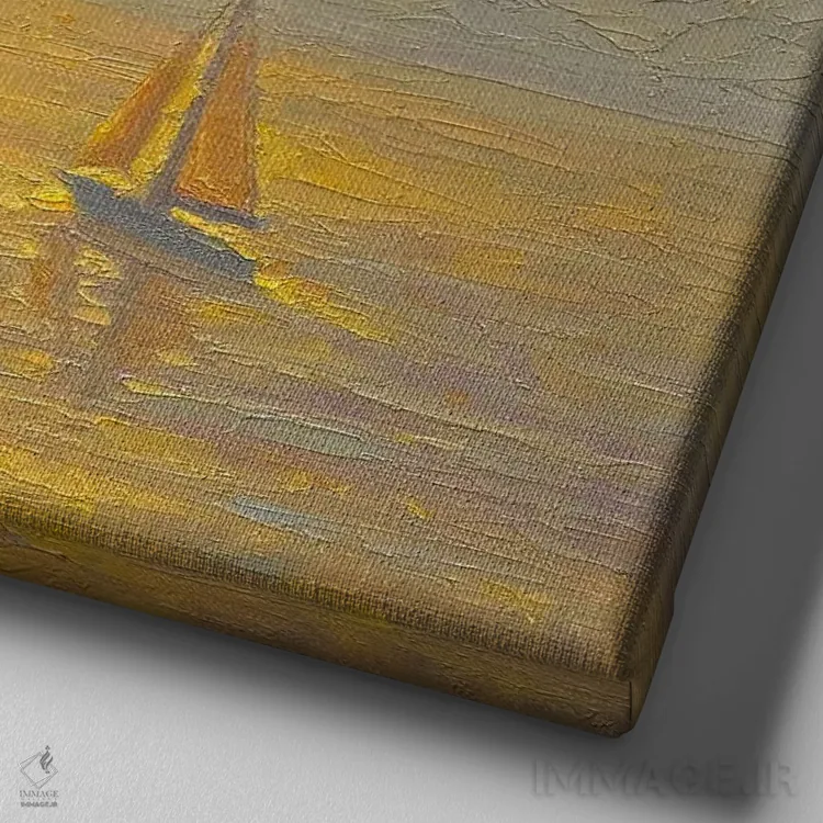 تابلو دریا چهل و دوم اثر دمیتری اولین - نمای نزدیک بافت بوم