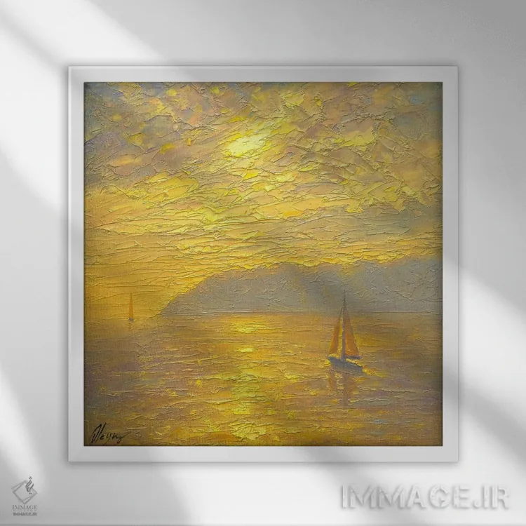 تابلو دریا چهل و دوم اثر دمیتری اولین - نمای قابدار سفید