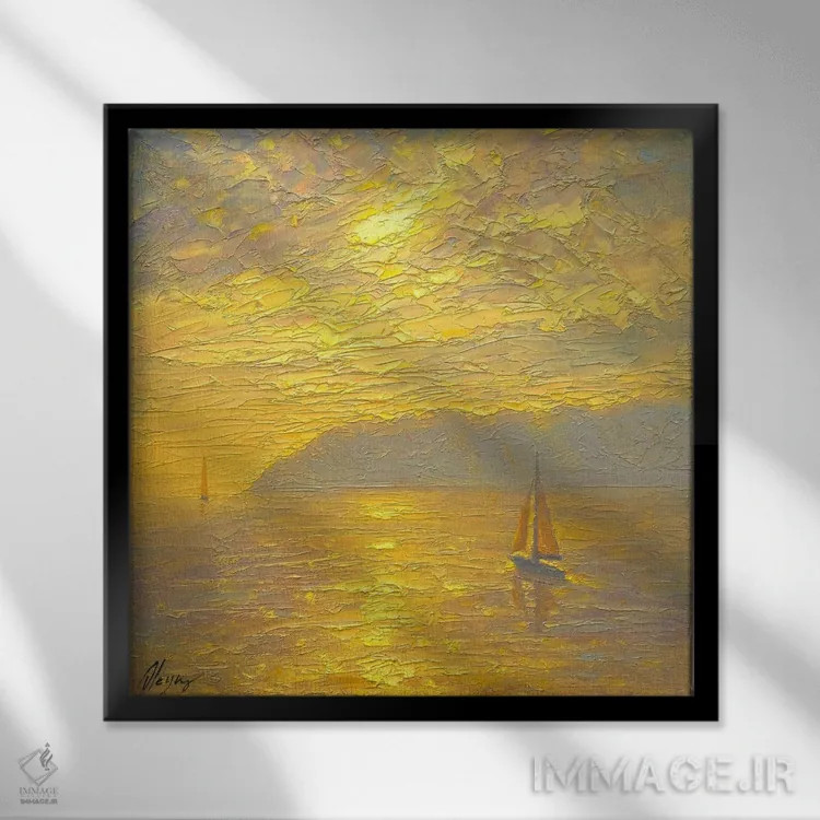 تابلو دریا چهل و دوم اثر دمیتری اولین - نمای قابدار مشکی